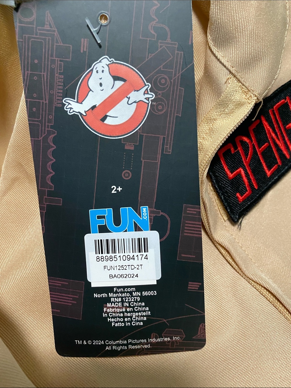 Ghostbusters Toddler Jumpsuit Halloween Costume size 2T - Picture 10 of 10